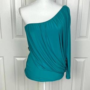 Agaci one sleeve open shoulder blouse